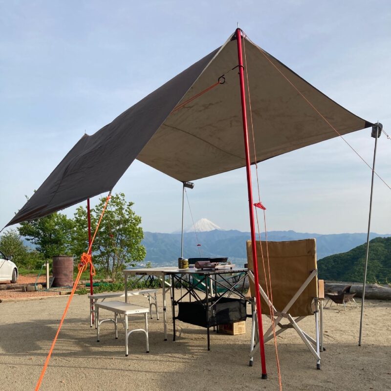 富士山を望むキャンプサイト